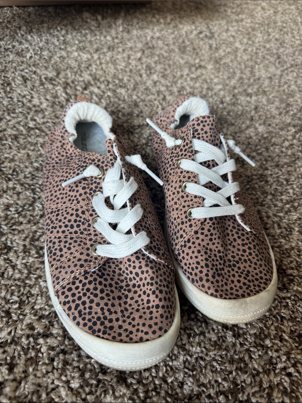 Maurices Pink Cheetah Print Lace-Up Sneakers